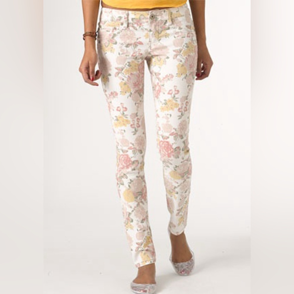 Seven Est 1963 Floral Print Skinny Pants size 6P